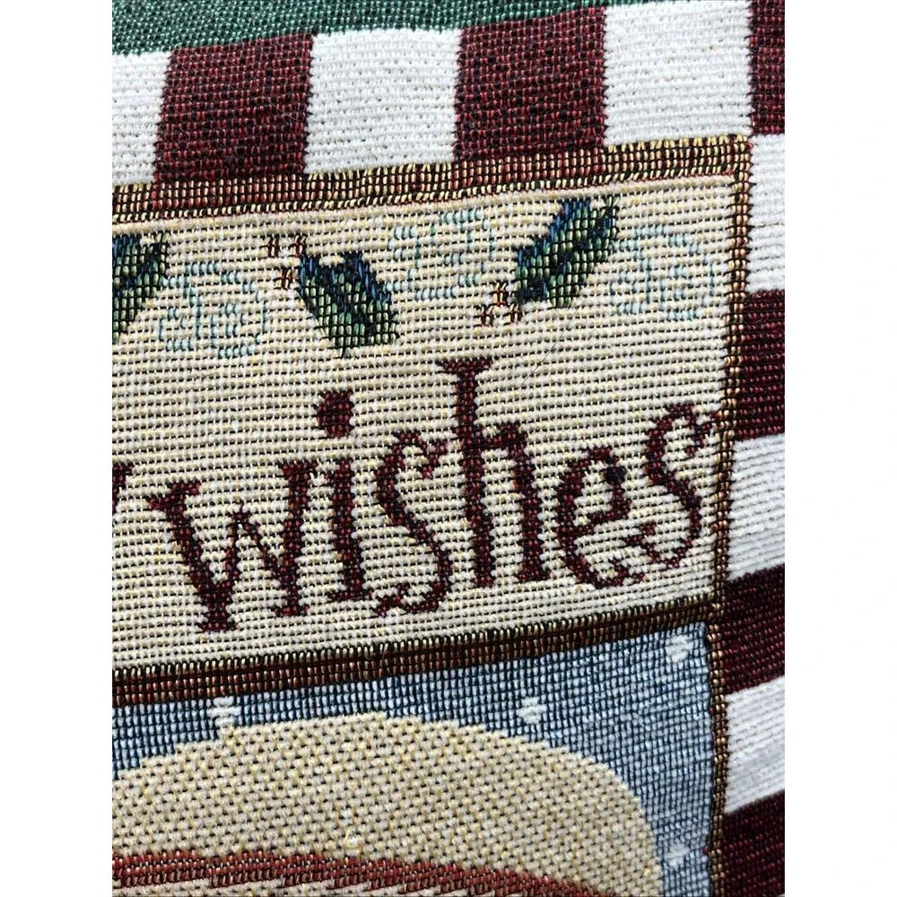St Nicholas Square Tapestry Pillow Family Of Snowman 17x17 Dual Sided